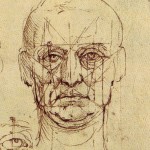 DaVinci drawing of a man's face